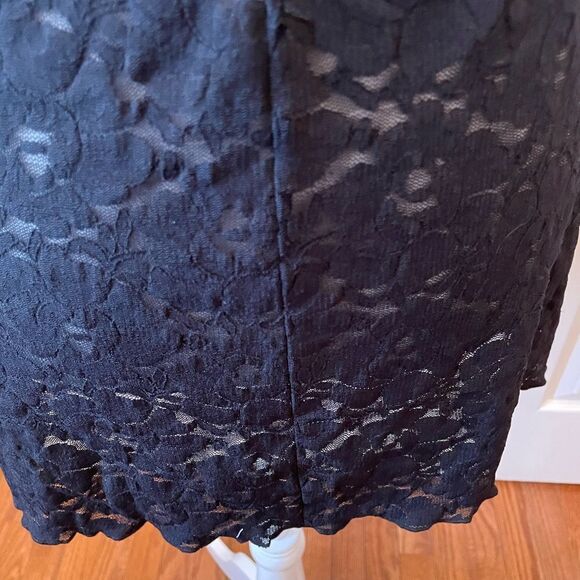 VINTAGE BLACK LACE VICTORIA’S SECRET STRETCH CHEMISE SIZE MEDIUM EVC - Picture 7 of 8